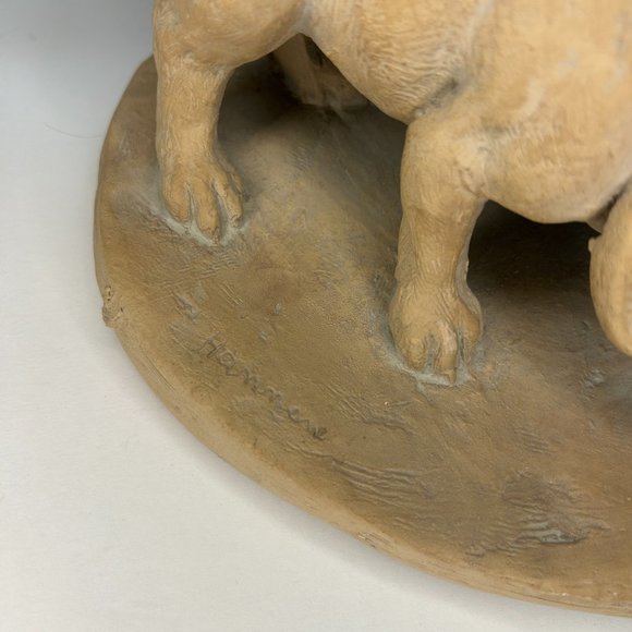 Austin Prod Beagle Dog and Turtle Sculpture 1980 "Curious" By Patrice Hannon - Picture 7 of 13